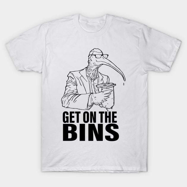 Get on The Bins T-Shirt by LukeRosenbergCreative